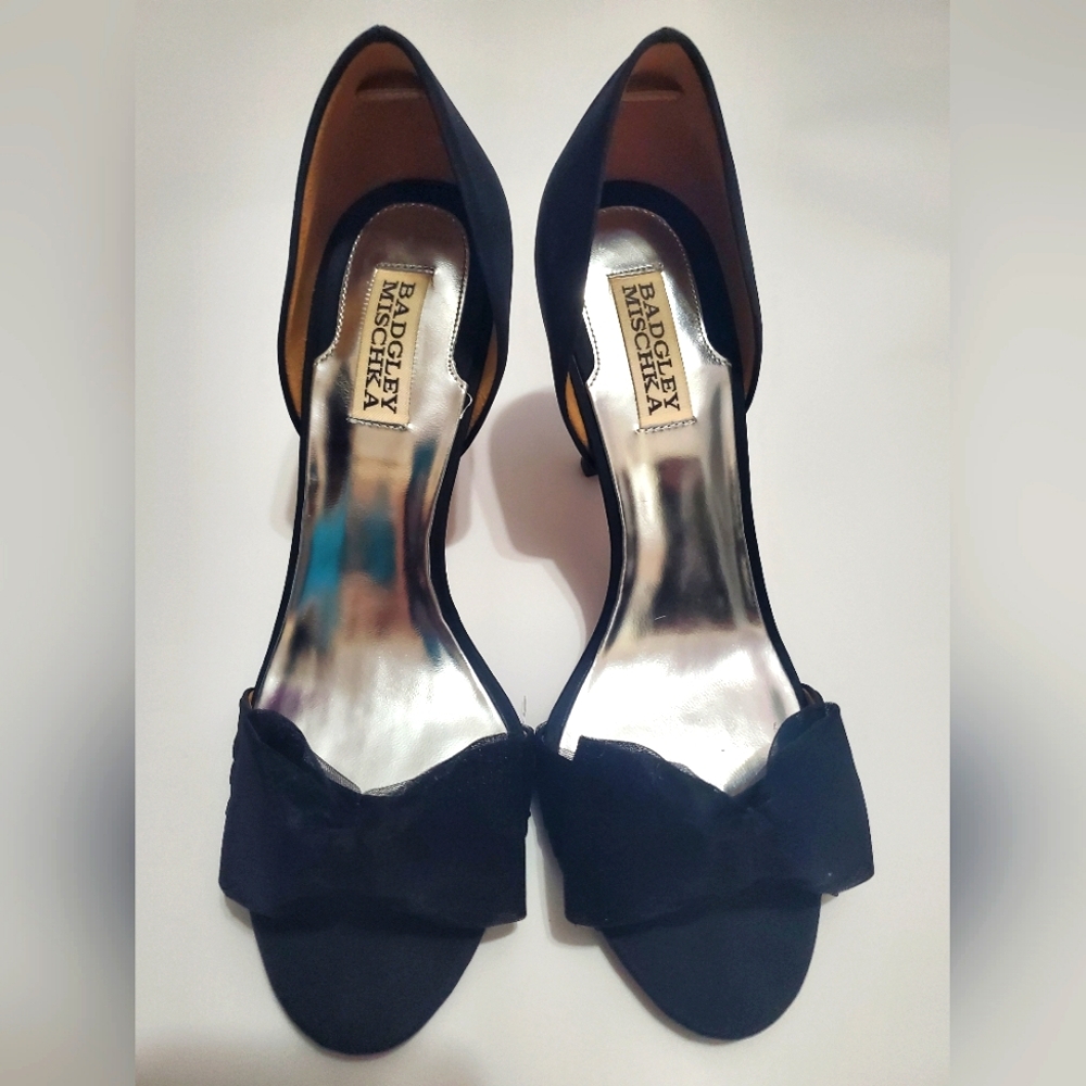Badgley Mischka "Zandra" Open Toe Pumps
